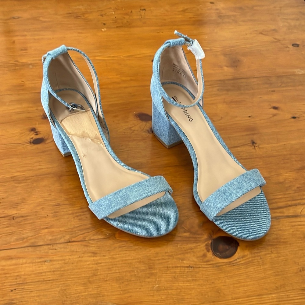 Call It Spring Women's Blue Stiletto Pump Heels Size 5.5 Pointed Toe Slip On